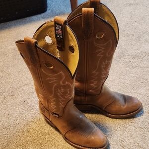 Brown Leather Western Cowboy Boots